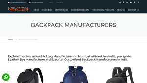 Backpack Manufacturers - Nekton India, Manufacturer of bags. - backpack manufacturer