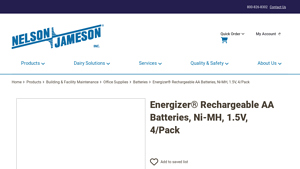 Energizer® Rechargeable AA Batteries, Ni-MH, 1.5V, 4/Pack - rechargeable aa batteries bulk