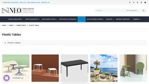 Plastic Tables | Light Structure Easy-to-Clean Durable - NEO Horeca - plastic dining table factory