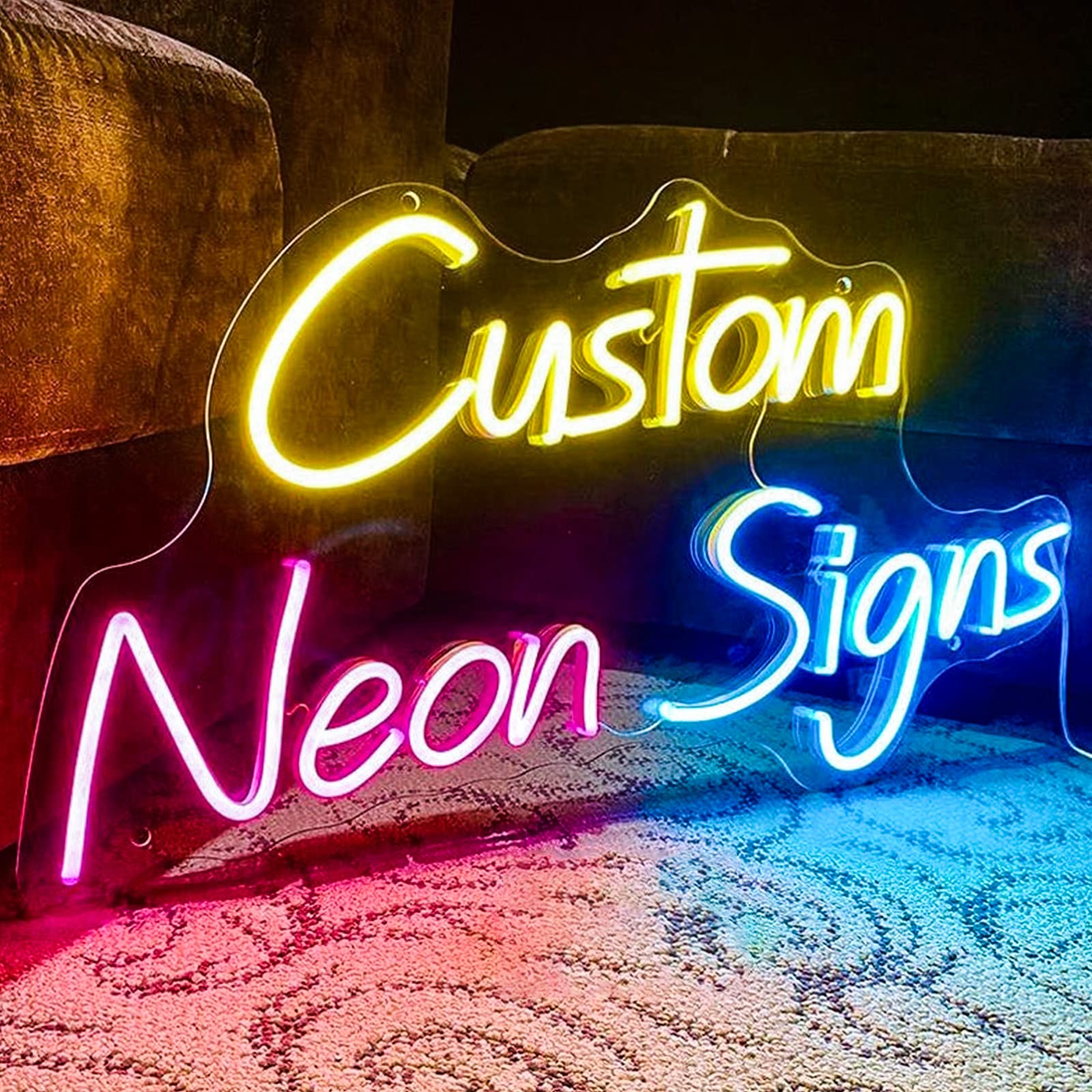 A relevant stock photo of neon signs custom in a typical setting.