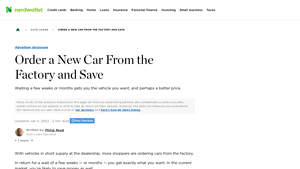 Order a New Car From the Factory and Save - NerdWallet - can you buy a car from the manufacturer