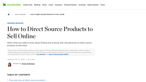 How to Direct Source Products to Sell Online - NerdWallet - buying products directly from manufacturer