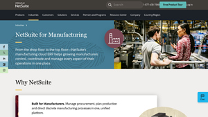 Manufacturing ERP & Management Software - NetSuite - software manufacturer