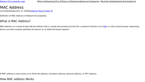 MAC Address - Network Encyclopedia - mac address by manufacturer