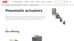 Pneumatic Actuators | Supplier | Manufacturer - ABB - pneumatic actuator factory