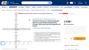 16 Pack Premium Pro AA Rechargeable Batteries and TN438 16 ... - rechargeable aa batteries bulk