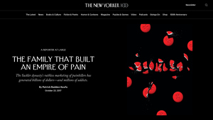 The Family That Built an Empire of Pain - The New Yorker - oxycontin manufacturer