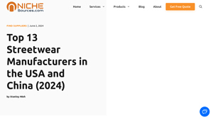 Top 13 Streetwear Manufacturers in the USA and China (2024) - NicheSources - streetwear manufacturer
