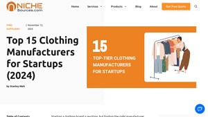 Top 15 Clothing Manufacturers for Startups (2024) - NicheSources - clothing manufacturer startup in india