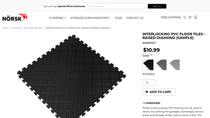 interlocking pvc floor tiles - raised diamond (sample) - Norsk-Stor.com - pvc floor tiles factory