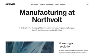 Manufacturing | Northvolt - battery factory
