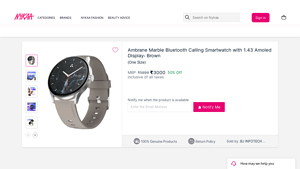 Ambrane Marble Bluetooth Calling Smartwatch with 1.43 Amoled ... - ambrane smart watch company