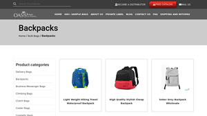 Bulk Backpack Manufacturer: Wholesale Backpacks Suppliers - Oasis Bags - backpack manufacturer