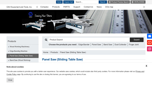 Panel Saw (Sliding Table Saw) - OAV Equipment and Tools, Inc. - panel saw factory
