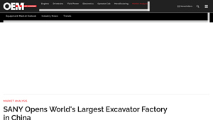 SANY Opens World's Largest Excavator Factory in China - sany excavator factory