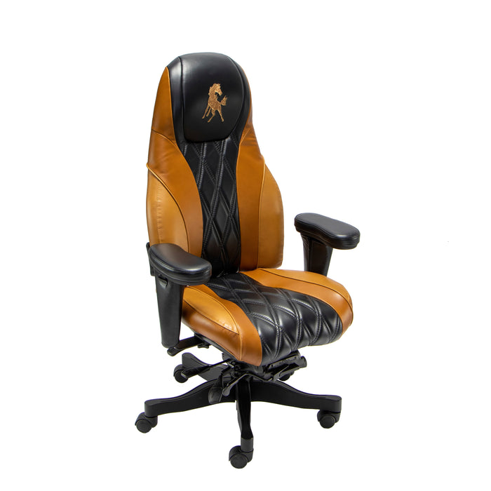 A relevant stock photo of office chair custom in a typical setting.