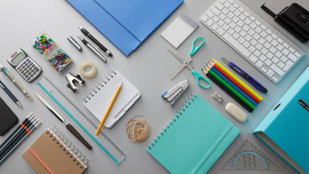 A relevant stock photo of office stationery supplier in a typical setting.