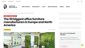 The 50 biggest office furniture manufacturers in Europe and North ... - office furniture manufacturer
