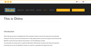 This is Öhlins - Öhlins Asia - sweden shock manufacturer