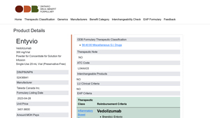 Entyvio - RxCoverage Canada - entyvio manufacturer