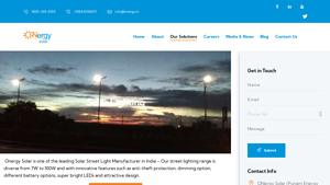 Solar Street Light manufacturer in India - ONergy - solar street light manufacturer