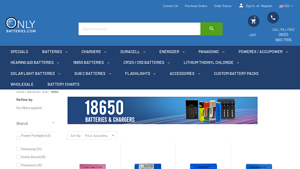 18650 Batteries - Onlybatteries.com - 18650 lithium battery bulk