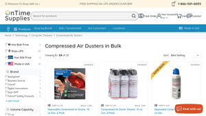 Compressed Air Dusters in Bulk - OnTimeSupplies.com - compressed air can bulk