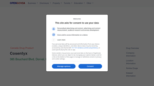 Cosentyx · Novartis Pharmaceuticals Canada Inc - OPENGOVCA - cosentyx manufacturer