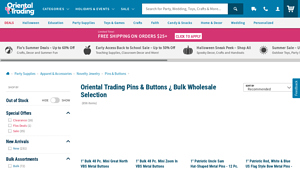 Wholesale Pins and Buttons | Bulk Discounts - Oriental Trading - enamel pins bulk