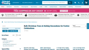 Bulk Christmas Trees & Ornaments - Oriental Trading - small artificial christmas trees bulk