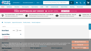 Bulk Novelty Sunglasses for Parties & Events | Oriental Trading - retro sunglasses bulk