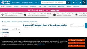 Gift Wrapping Paper & Bulk Wrap Supplies | Oriental Trading - gift wrapping paper bulk