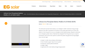 Lithium Iron Phosphate Battery WallEco 51.2V100Ah 5kWh - lithium phosphate battery factory