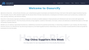 China factory/manufacturer List and China Sourcing agent - OSourcify - manufacturer list