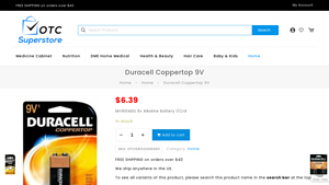 Duracell Coppertop 9V Wholesale Supplier 🛍️ - OTC Superstore - duracell 9v battery bulk