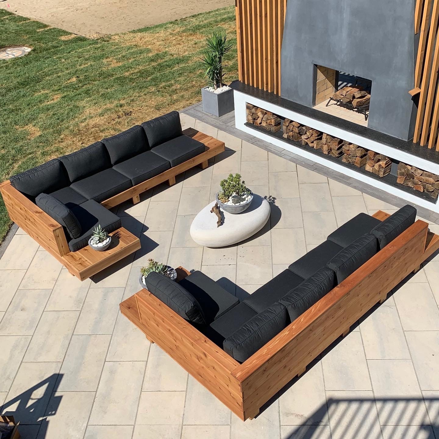 A relevant stock photo of outdoor furniture custom in a typical setting.