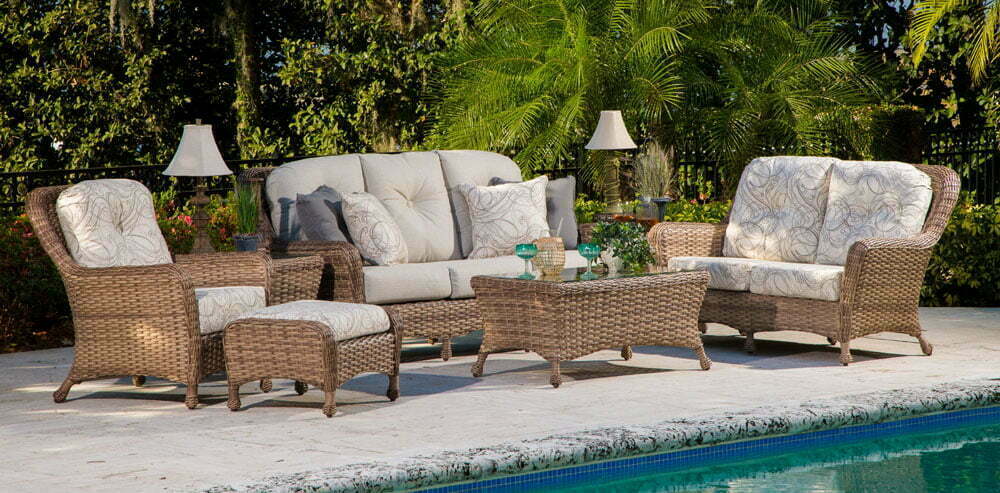 A relevant stock photo of outdoor furniture manufacturer in a typical setting.
