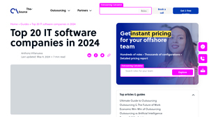 Top 20 IT software companies in 2024 - Outsource Accelerator - software manufacturer