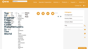 Top 15 Biggest Fiber Optic Cable Manufacturers In The World - fiber optic cable manufacturer