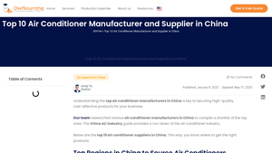 Top 10 Air Conditioner Manufacturer and Supplier in China - air conditioner manufacturer