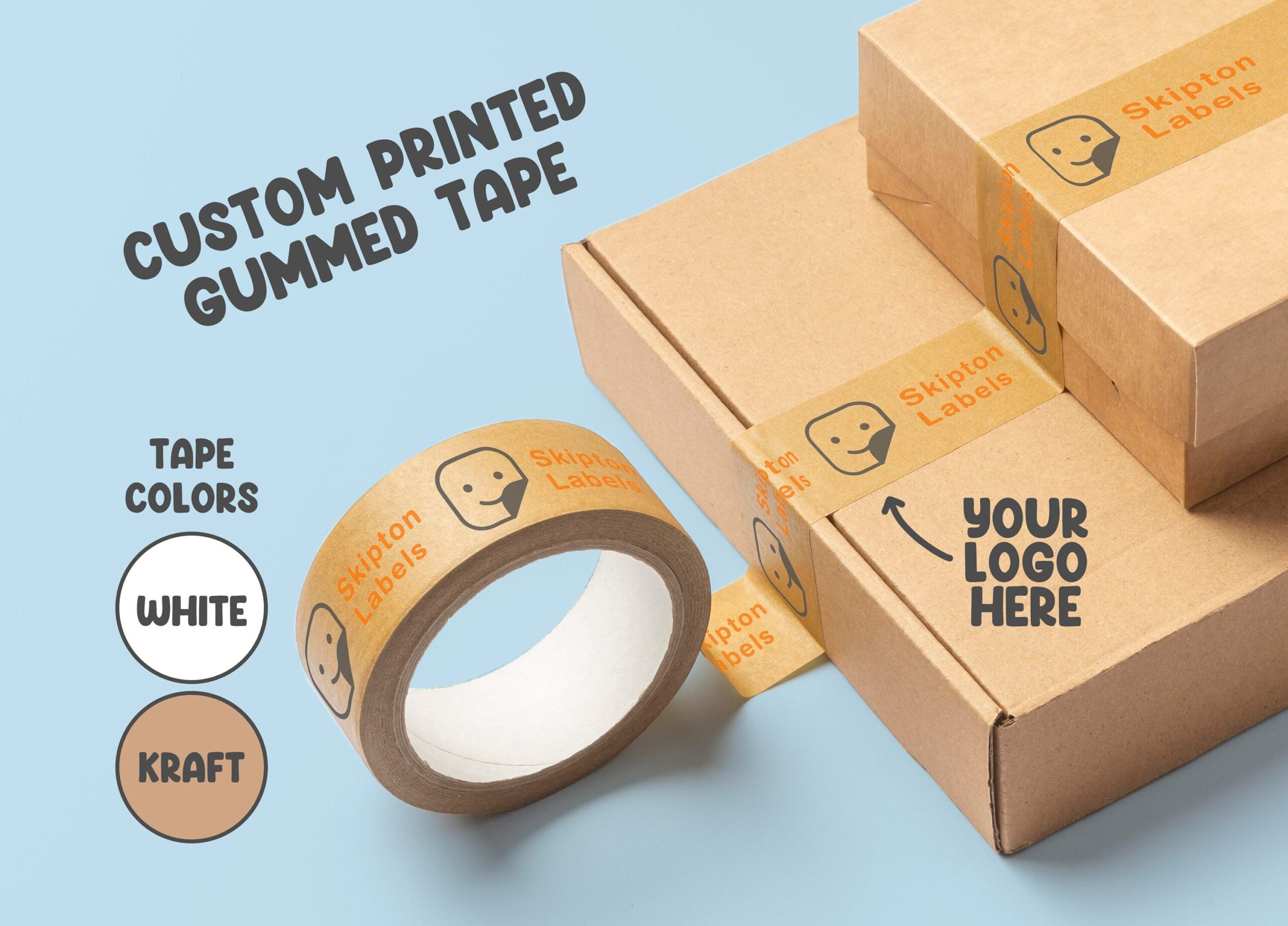 A relevant stock photo of packing tape custom in a typical setting.