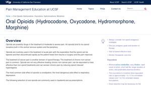 Oral Opioids (Hydrocodone, Oxycodone, Hydromorphone, Morphine) - oxycodone manufacturer