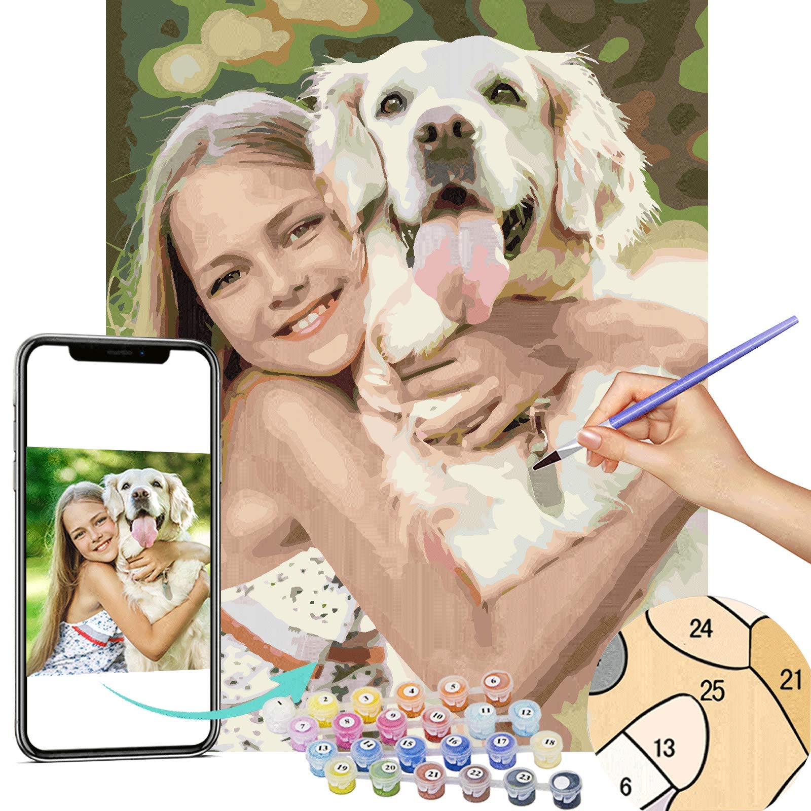 A relevant stock photo of painting by number custom in a typical setting.