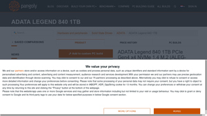 ADATA Legend 840 1TB SSD - Specs, Performance, Compare Prices - Pangoly - adata legend 840 1tb manufacturer and family