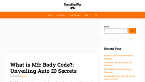 What is Mfr Body Code?: Unveiling Auto ID Secrets - manufacturer body code