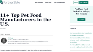 11+ Top Pet Food Manufacturers in the U.S. - PartnerSlate - dog food manufacturer
