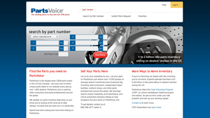 Welcome to the PartsVoice Parts Locator - manufacturer part number lookup