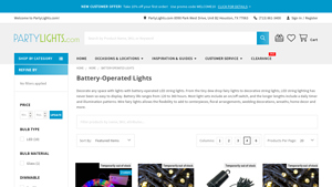 Battery Operated String Lights | Decorative & Fairy Lights | PartyLights - battery operated christmas lights bulk