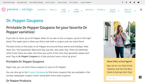 Dr Pepper Coupons | Printable Coupons & Best Deals (Updated Daily!) - dr pepper manufacturer