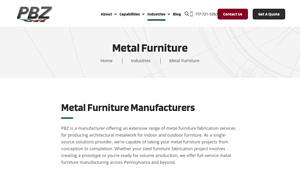 Metal Furniture - PBZ Manufacturing - steel furniture company